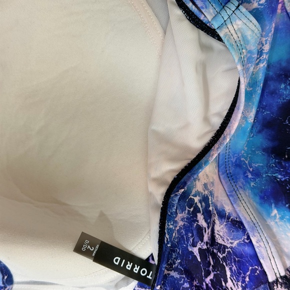 Torrid Wire-Free Racerback Tankini with UPF 40+, 2X D/DD - Picture 8 of 8